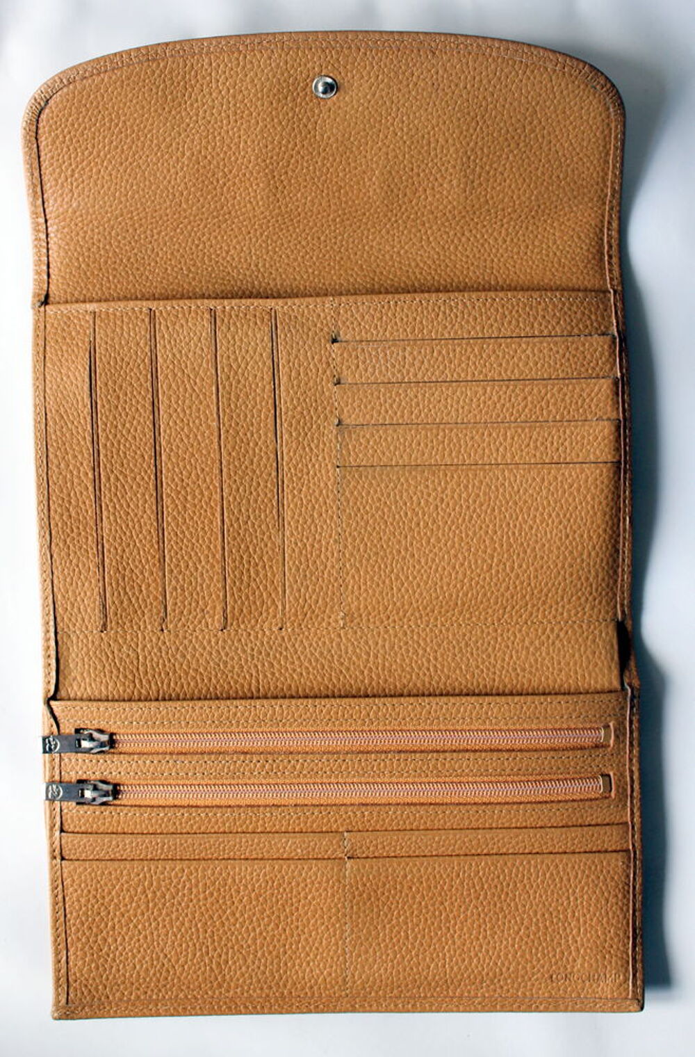 Portefeuille cuir camel LONGCHAMP Maroquinerie