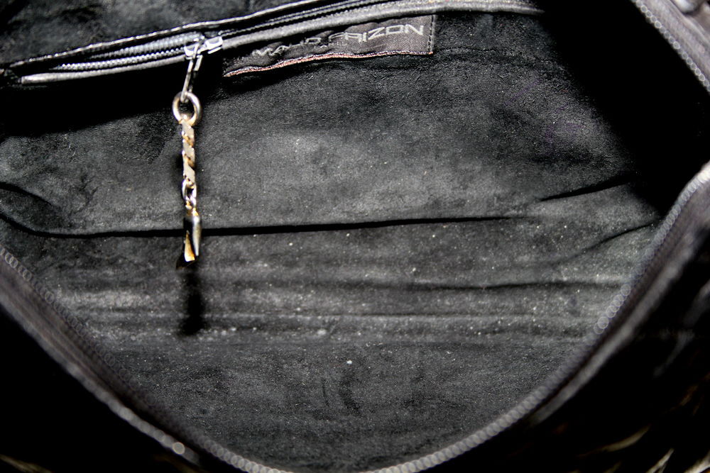 Sac cuir noir surpiqu&eacute; MAUD FRIZON Maroquinerie