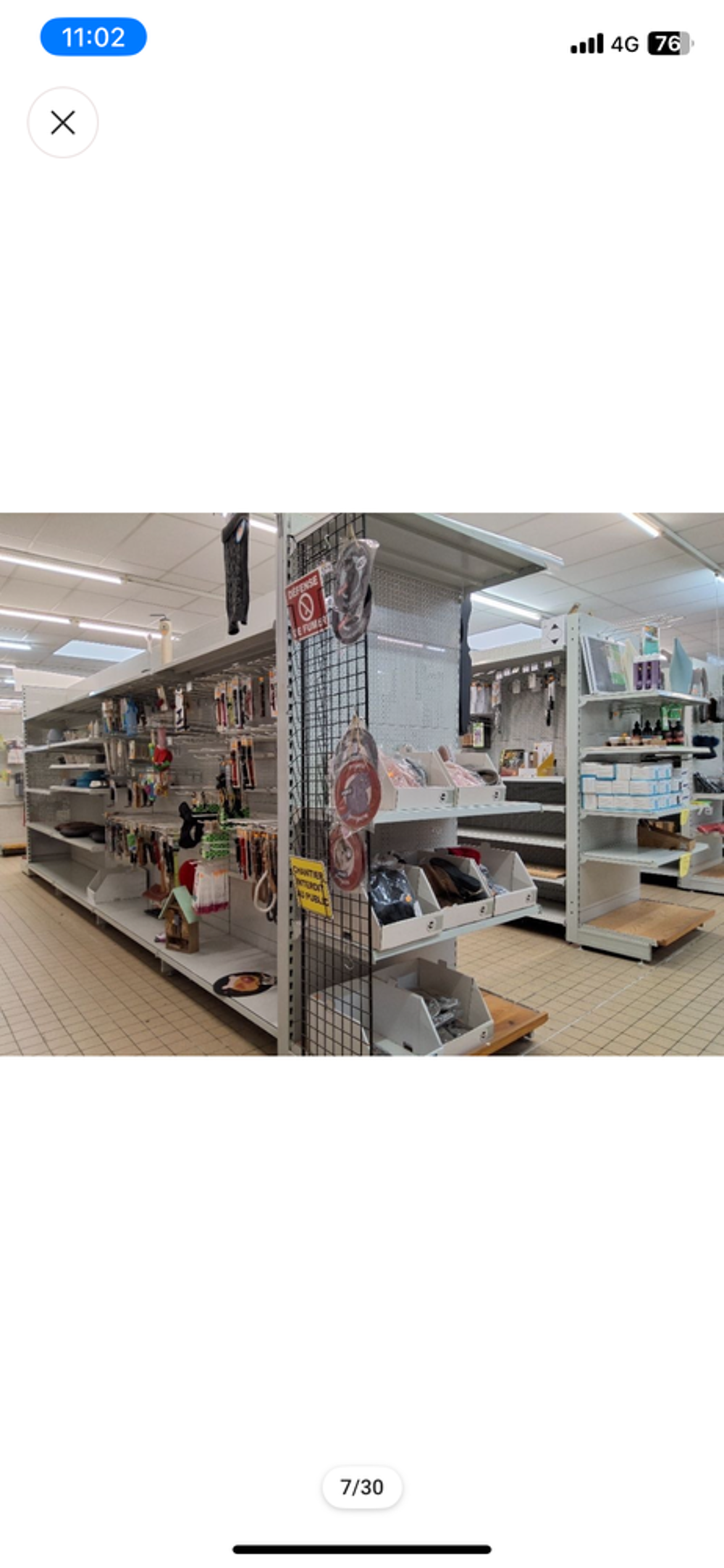 Rayonnage &eacute;tag&egrave;re de magasin 600m2 Meubles