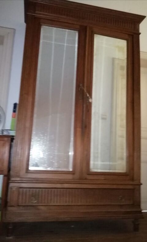 Armoire d'époque XIXeme siècle 2 portes lingère, en chêne. 289 Albi (81)
