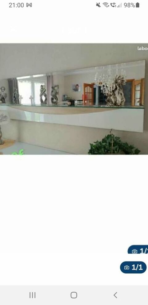 Miroir avec etagere 1.85 m x 56 cm 50 Mello (60)