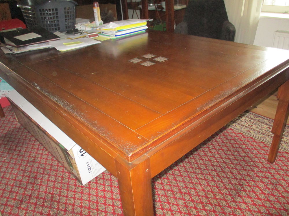 GDE TABLE DE SEJOUR TECK MASSIF Meubles