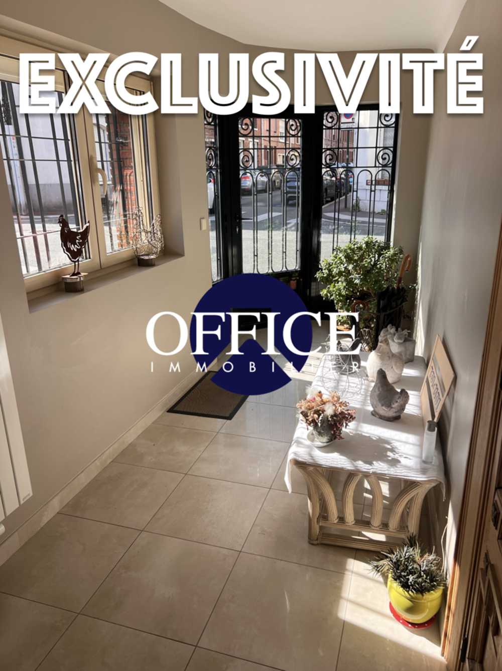 Vente Maison LENS HYPERCENTRE – DEMEURE DE CARACTÈRE – PRESTATIONS HAUT DE GAMME – 4 CHAMBRES – TERRASSE PLEIN SUD – 3 GARAGES – REVENUS LOCATIFS Lens