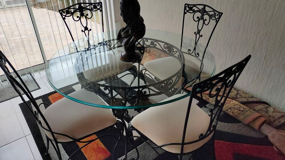 table salon de 120 fer forg&eacute; Meubles