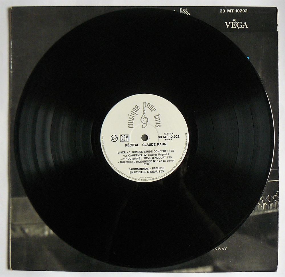 LP Claude KAHN : Chopin, Debussy, Faur&eacute;, Liszt, Rachmaninov CD et vinyles