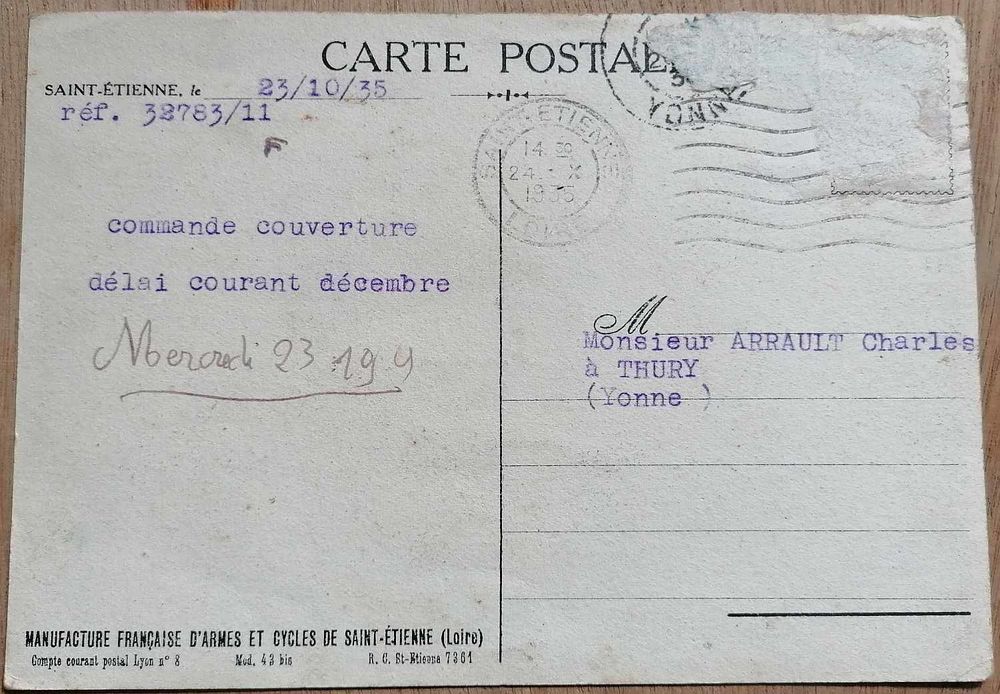 CPA Saint-Etienne, Manufacture Francaise d&acute;Armes et Cycles 