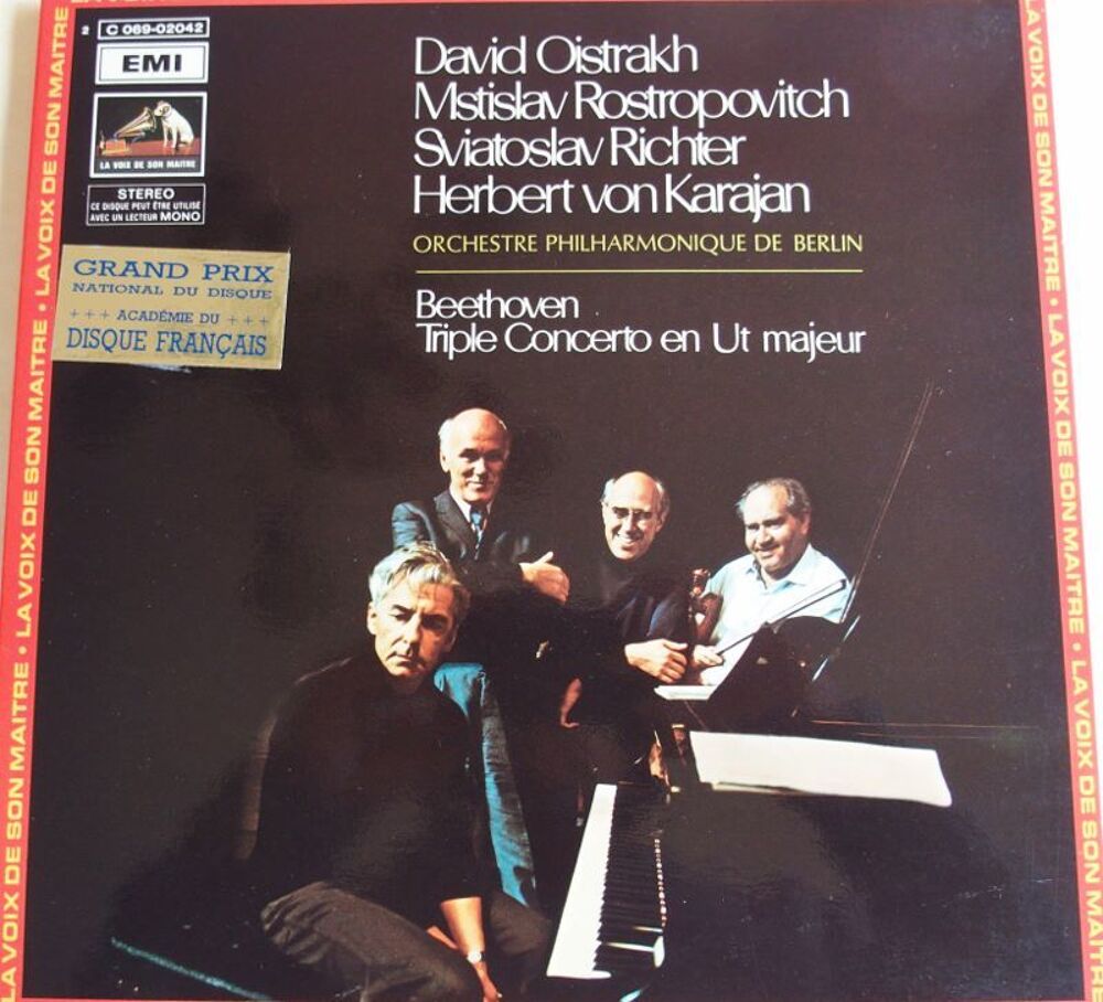 Vinyl BEETHOVEN O&iuml;strakh Rostropovitch Richter Karajan CD et vinyles