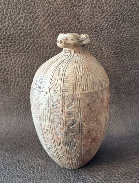Petit vase canope �gyptien g�nie H�pi 25 Carnon Plage (34)