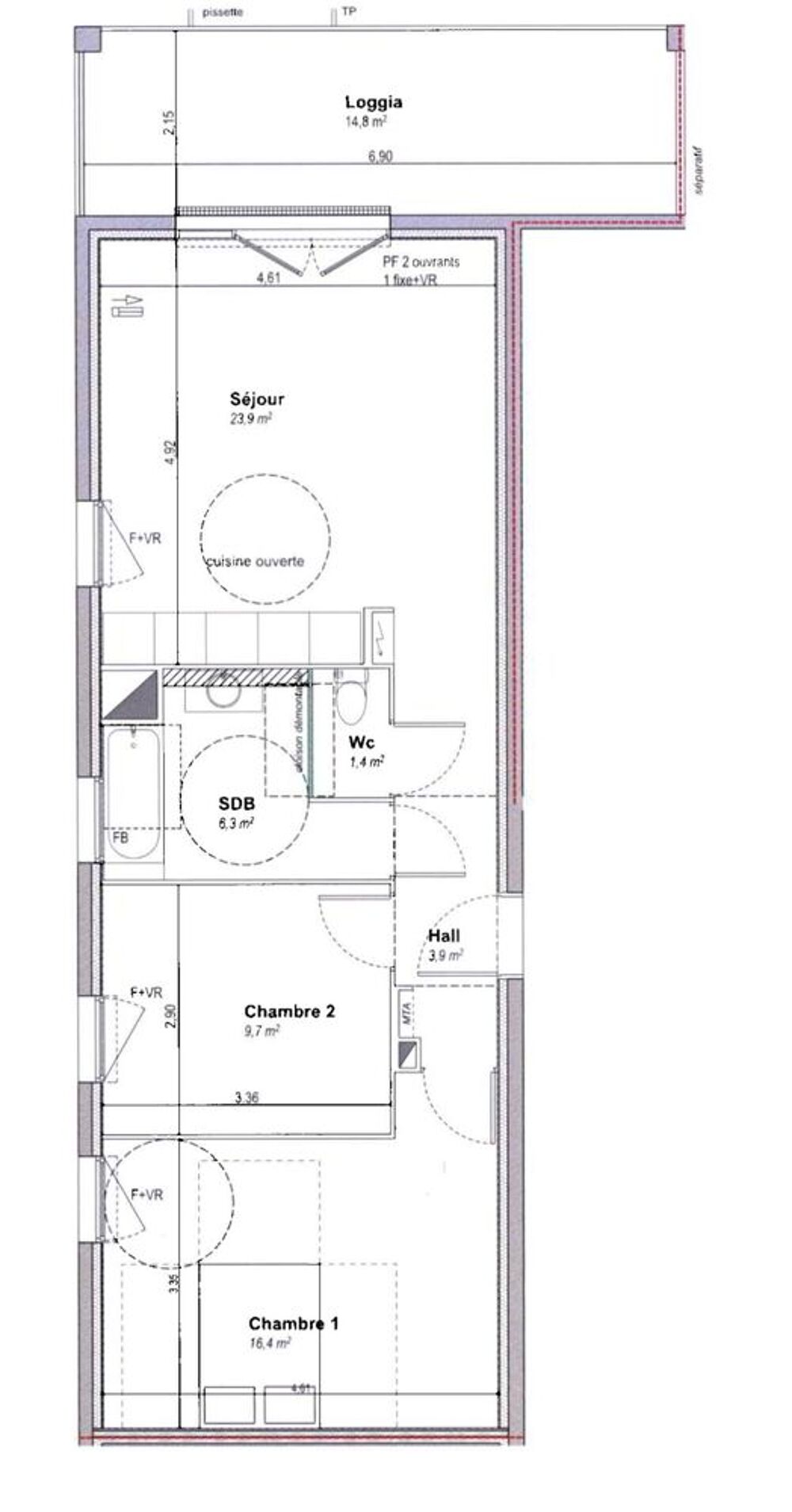 Vente Maison T3 61 m² avec terrasse de 15m², vue exceptionnelle & parking Montpellier
