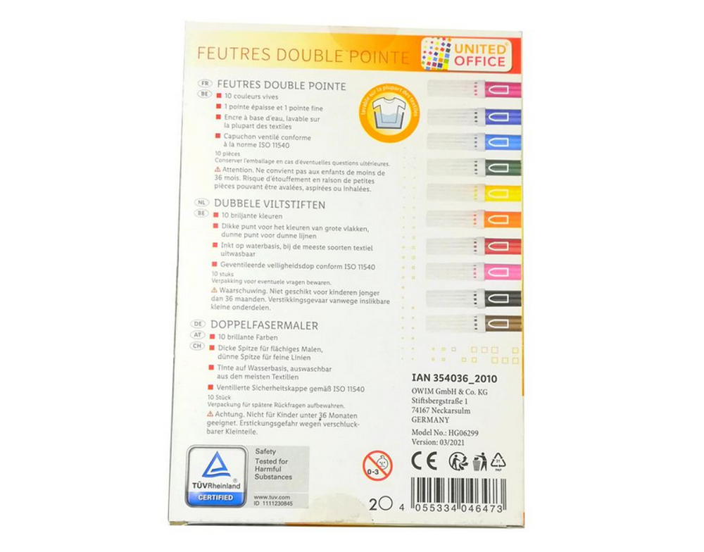 #Lot tt &agrave; 1eur# Feutres Doubles Pointes Neufs Fournitures Livres et BD