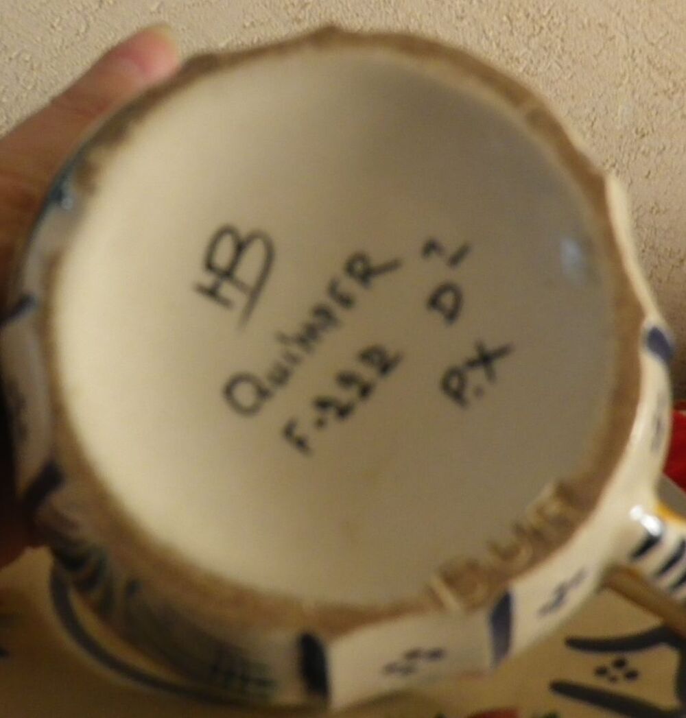 QUIMPER : TASSE ET SA SOUCOUPE Décoration