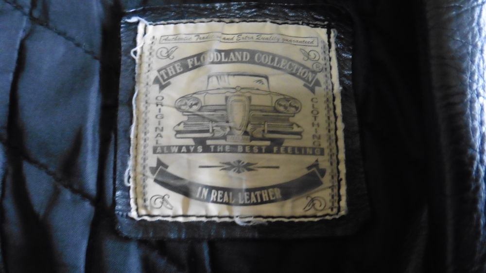 Blouson en cuir noir style vintage homme Vtements