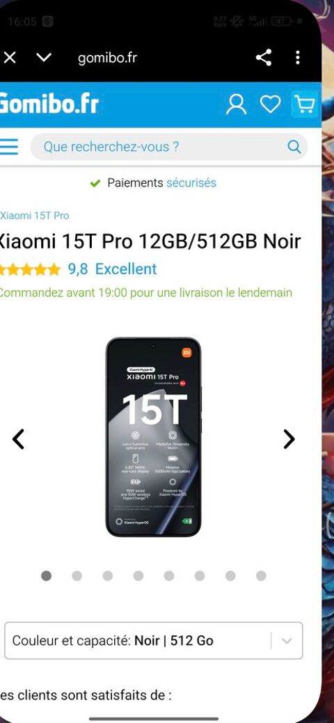 Xiaomi 15 t pro black 
12GB RAM 512gb rom 700 Saint-Martin-d'Hres (38)