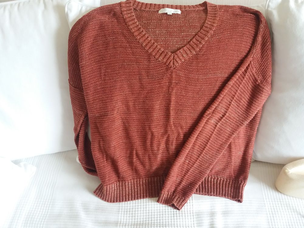 Pull rouille brique Vêtements