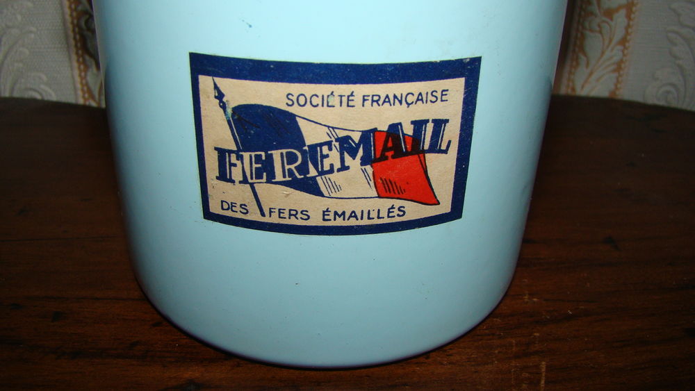 Ancienne gamelle en t&ocirc;le &eacute;maill&eacute;e FEREMAIL ann&eacute;es 1930 