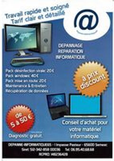   Depannage informatique a petit prix 