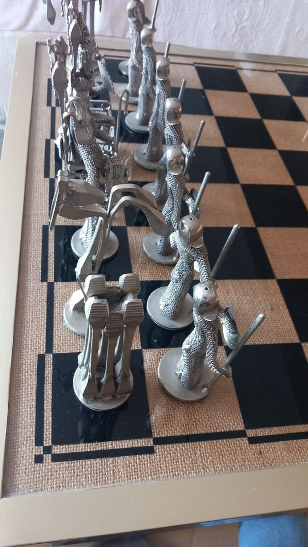 Jeu d'&eacute;checs m&eacute;di&eacute;val m&eacute;tal Jeux / jouets