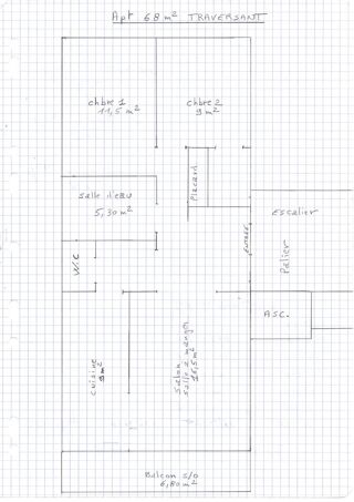  Appartement � vendre 3 pi�ces 68 m�