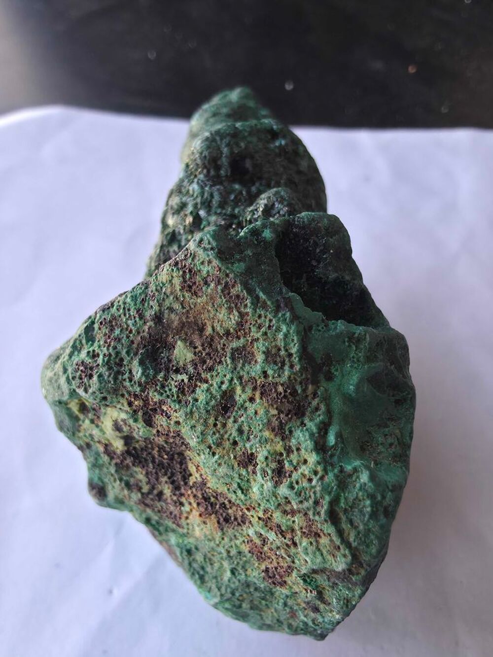 Min&eacute;ral Brut : Malachite Cristallis&eacute;e du Congo-206g 