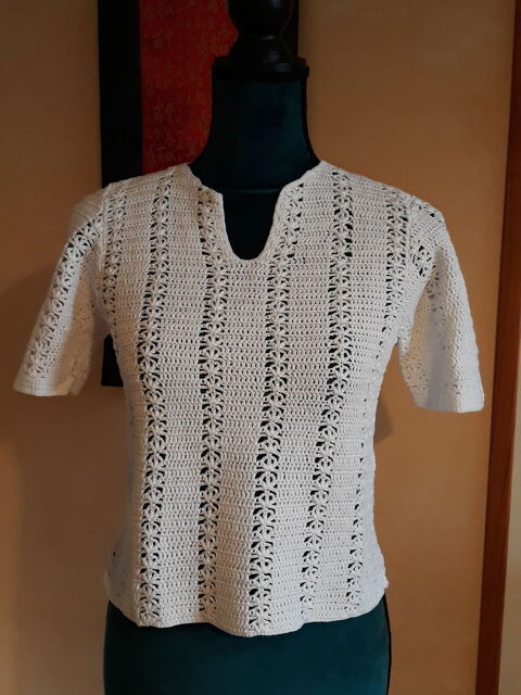 Pull blanc - fait main - Taille 36 10 Livry-Gargan (93)