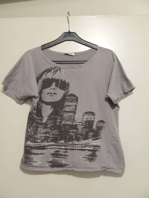 T-shirt gris, manche courte, Pimkie, Taille S (36) 1 Bagnolet (93)