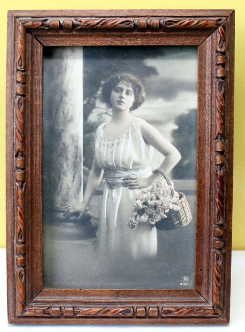 Cadre bois sculpté carte postale 1900 18 Issy-les-Moulineaux (92)
