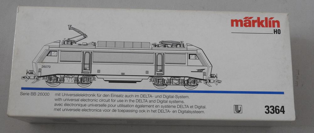 Echelle HO- M&auml;rklin Loco &eacute;lectrique BB 26070 r&eacute;f. 3364 Delta 