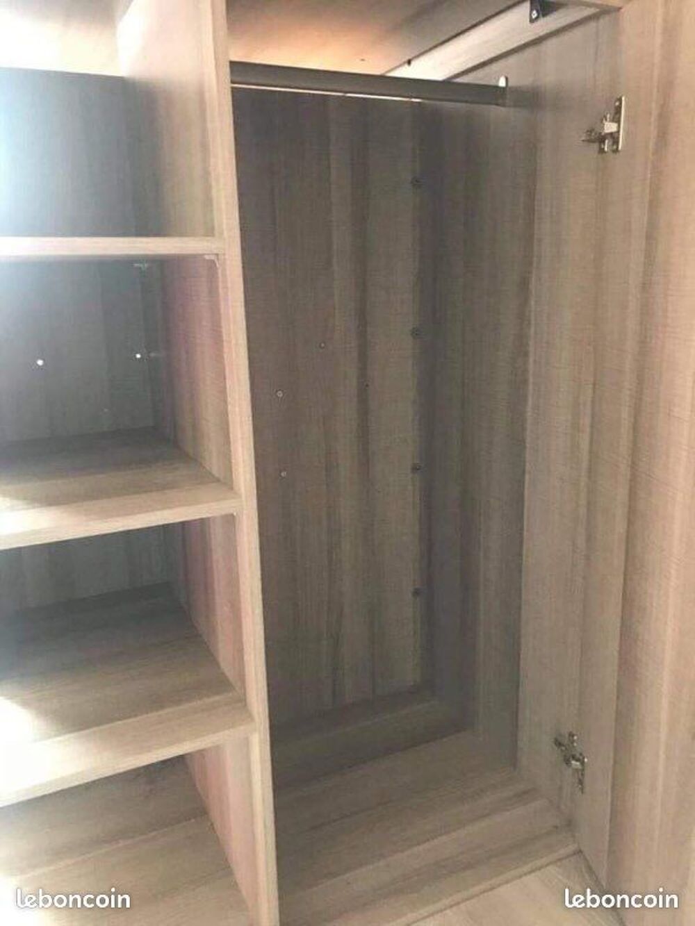 Combin&eacute; lit mezzanine bureau penderie- colorie ch&ecirc;ne blond Meubles