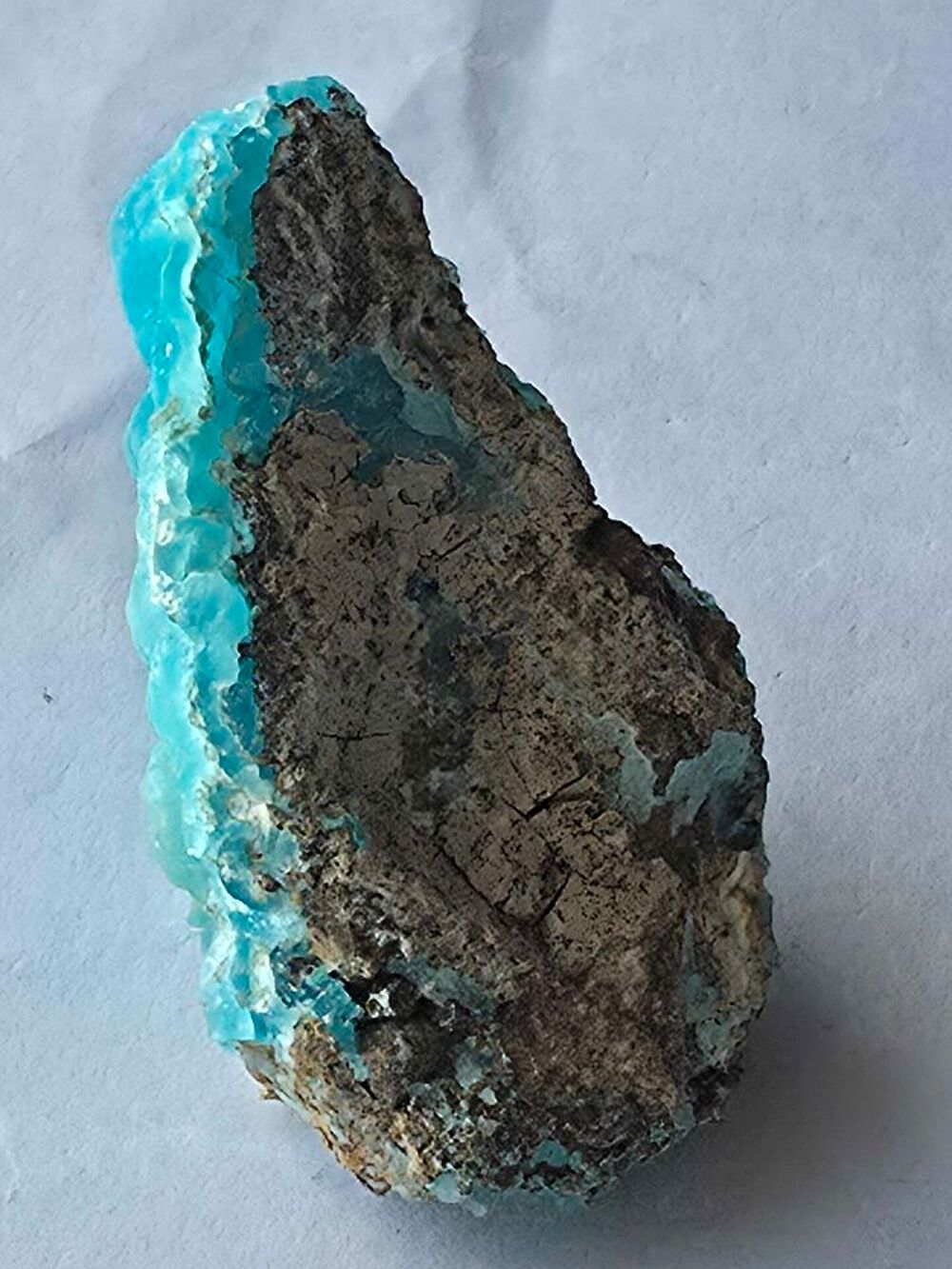 Magnifique H&eacute;mimorphite Bleue Mamelonn&eacute;e sur Matrice-RDC 18g 