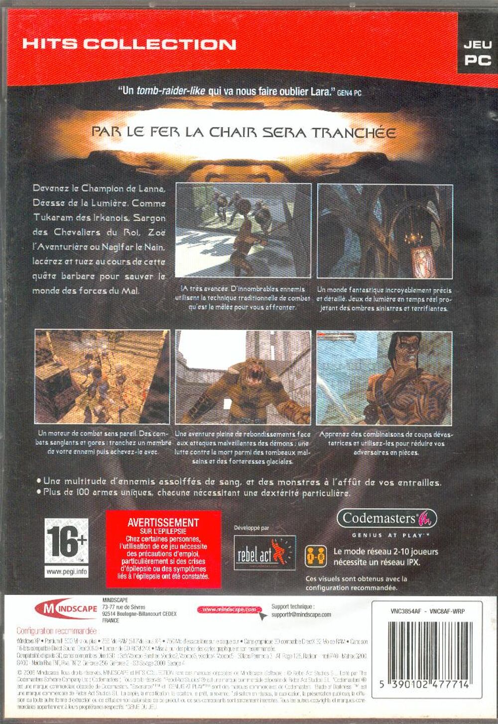 SEVERANCE ? pour PC - blade of darkness ? 16 ans et +
Consoles et jeux vid�os