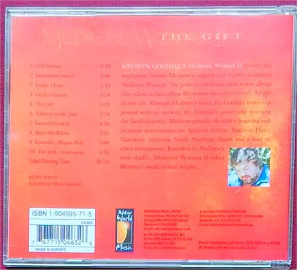 Medicine Woman II Medwyn Goodall - The Gift CD et vinyles