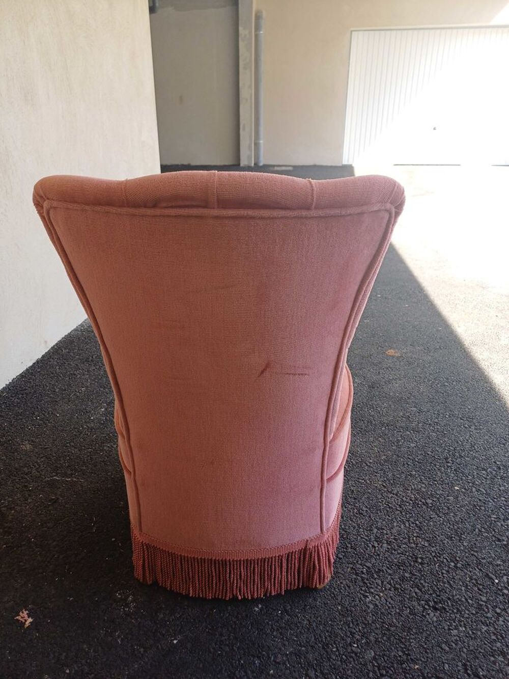 fauteui vintage velour rose Décoration