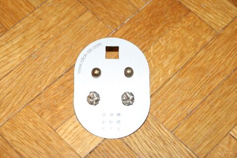 Lot de 2 paires de boucles d'oreille Six (AS) 5 Tours (37)