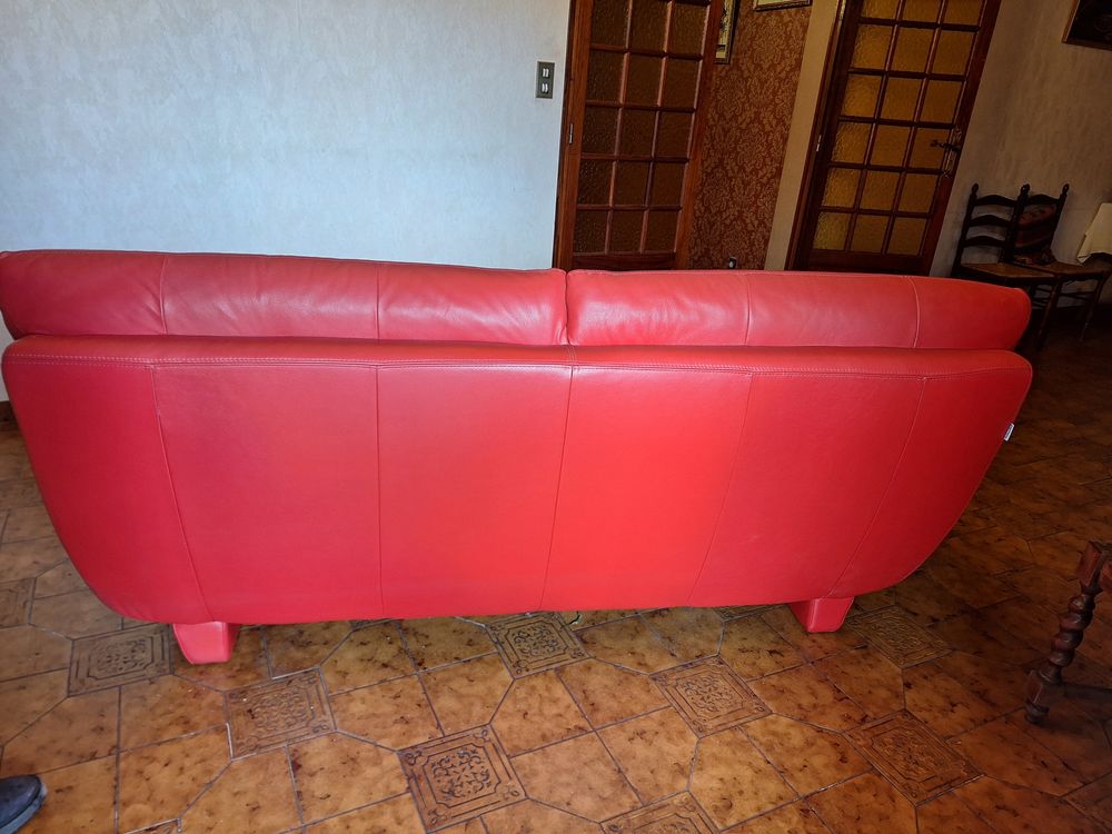 Canap&eacute; en cuir 3pl Meubles