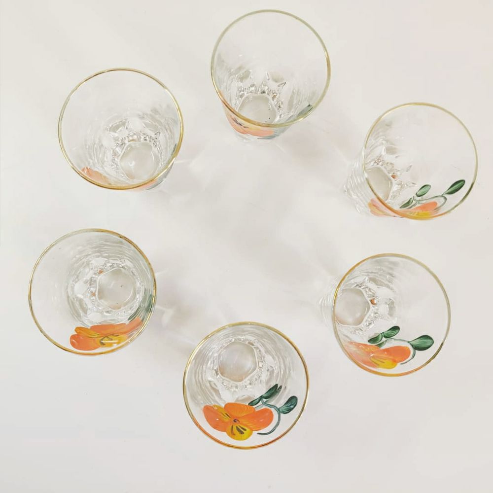 Ensemble de verre &agrave; shot vintage Décoration