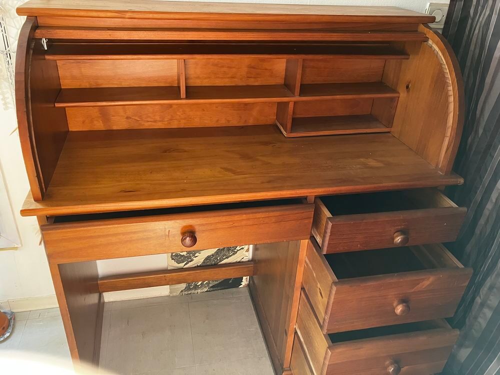 Bureau bois 5 tiroirs Meubles