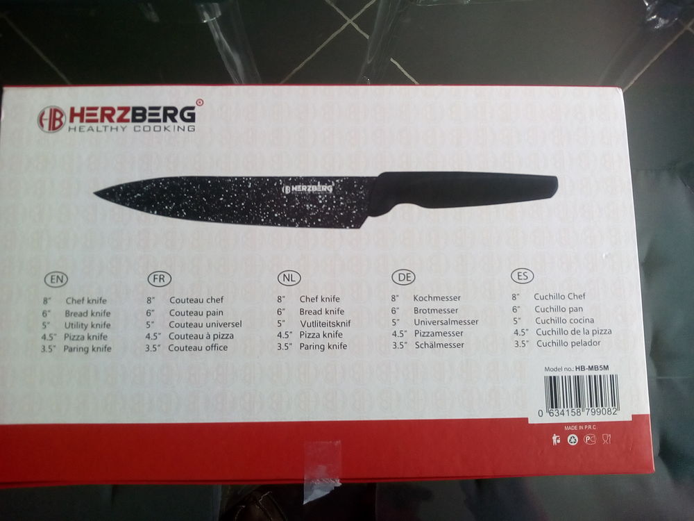 Ensemble De 5 Couteaux Herzberg Cuisine Saine Hb-Mb5m Cuisine