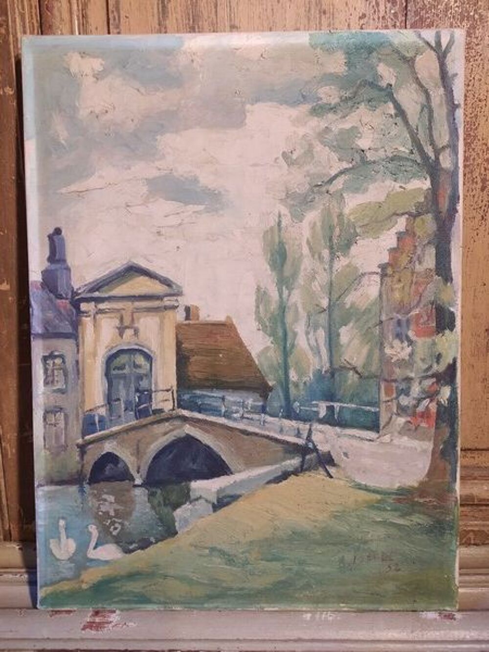 Ancien Tableau B&eacute;guinage de Bruges Décoration
