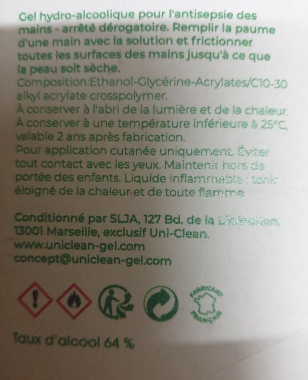 Gels hydroalcooliques Puériculture