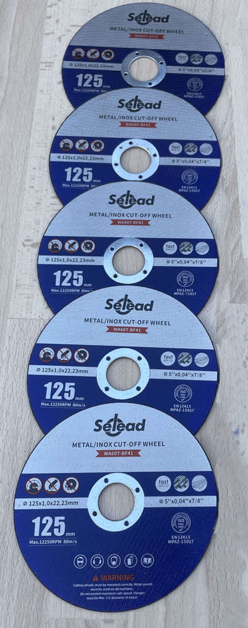 5 disques &agrave; tron&ccedil;onner m&eacute;taux ?125mm pour inox / acier Bricolage