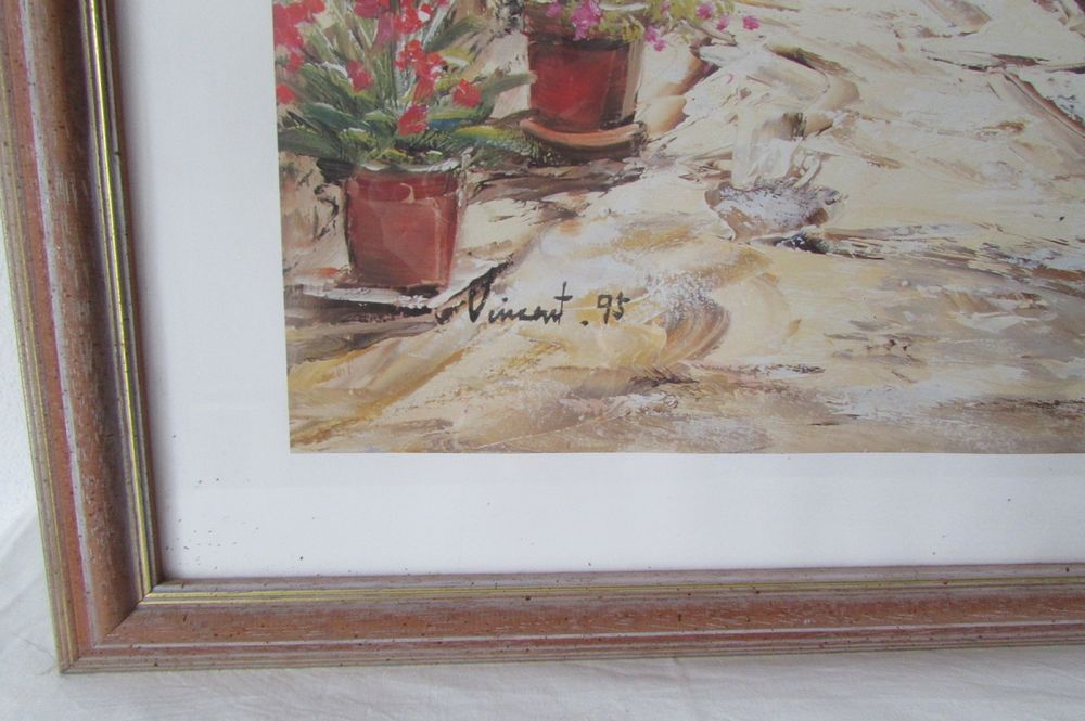 Paysage proven&ccedil;al , sign&eacute; Vincent, tr&egrave;s d&eacute;coratif.... Décoration