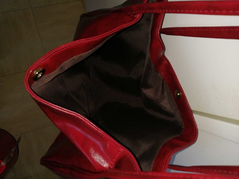 sac &agrave; main grenat Maroquinerie
