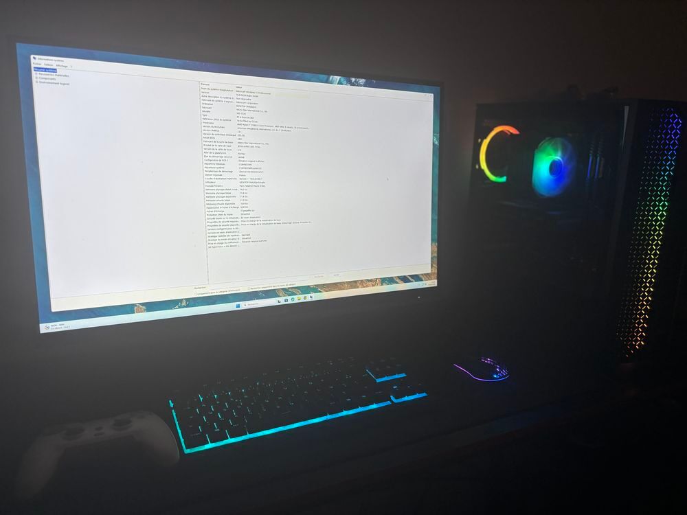 PC Gamer Complet + Ecran 2K SkillKorp + Clavier SteelSeries + Souris SteelSeries €" RTX 5060 mon setup gaming complet en excellent &eacute;tat. Matériel informatique