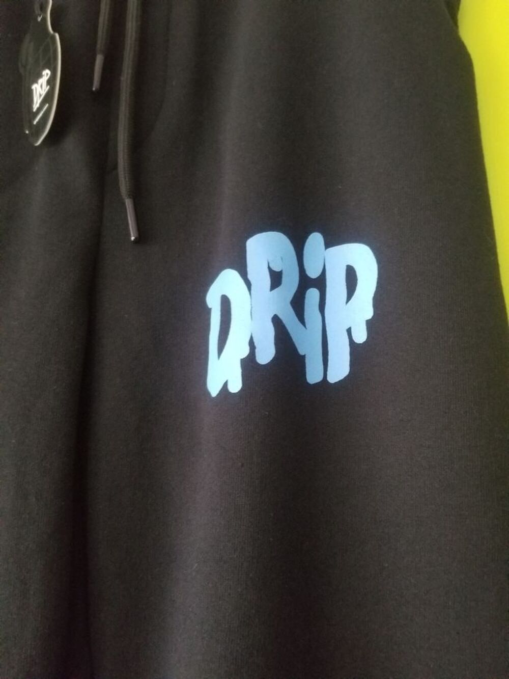 Pantalon noir molletonn&eacute; homme DRIP V�tements