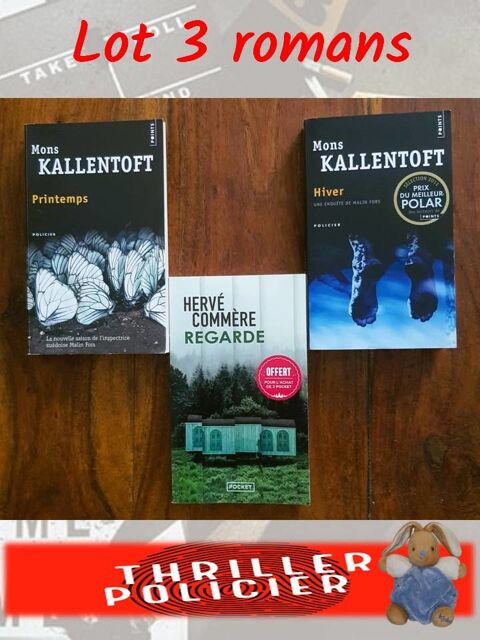 Thriller, Suspens, policier, polar - Lot 3 romans Bondoufle (91)