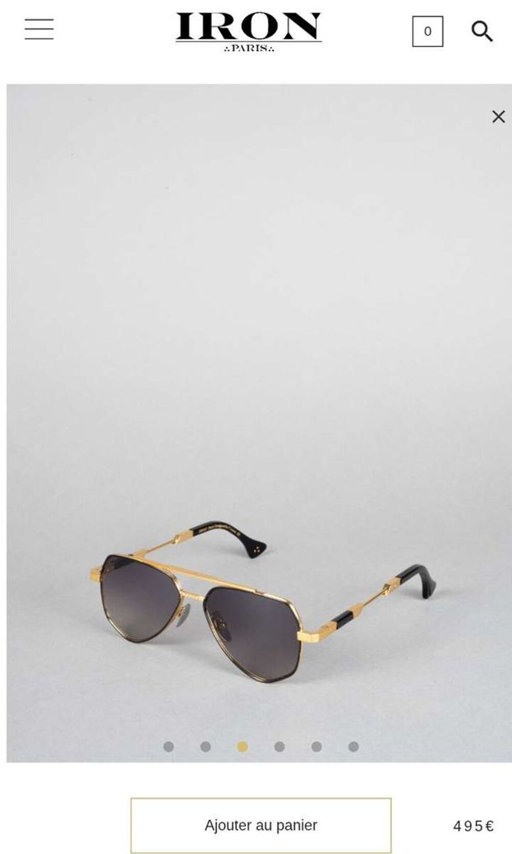 Lunettes luxe plaque et or 24 k Iron Paris/ bali Bijoux et montres