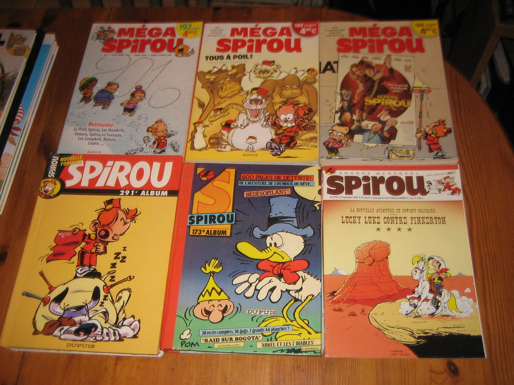 lot reliure spirou 173+291+mega spirou 4+9+11+spirou mag 3779 Livres et BD