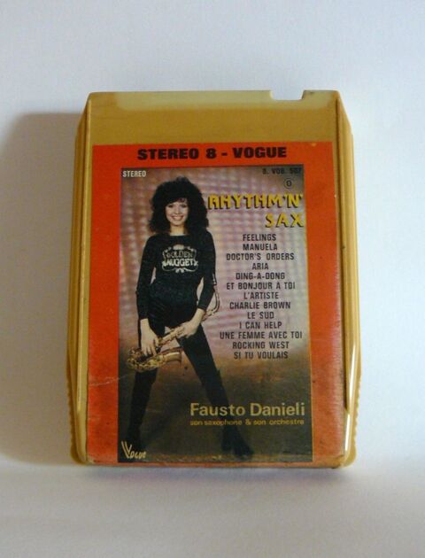 K7 8 pistes Fausto Danieli : Rhythm'N'Sax - Vogue B.V08.50 12 Argenteuil (95)