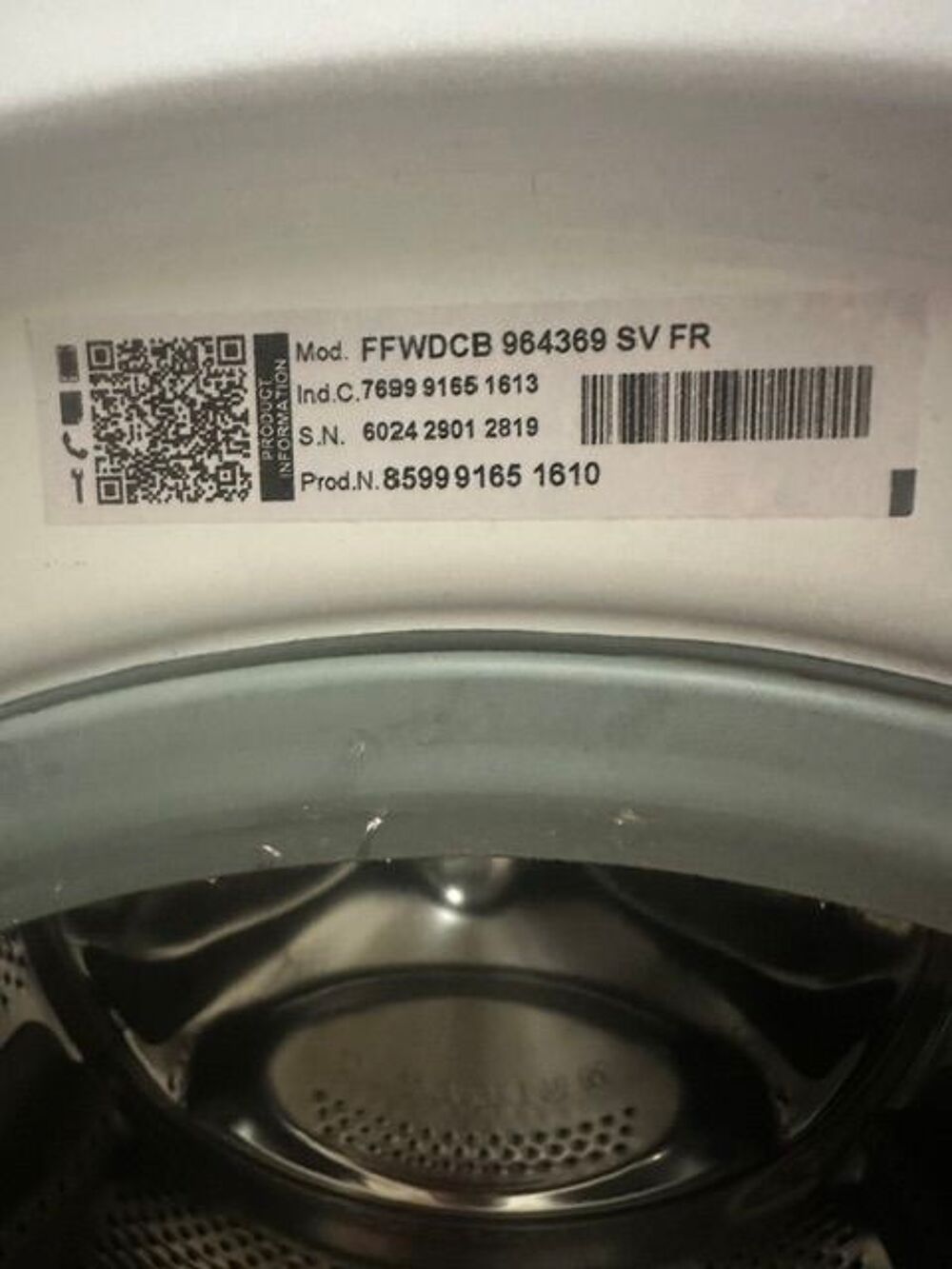 Lave-linge s&eacute;chant Whirlpool 9 kg / 6 kg ? Tr&egrave;s bon &eacute;tat Electroménager