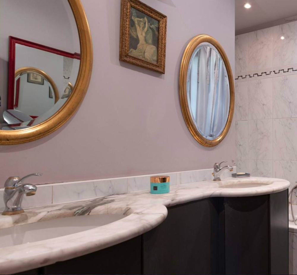 MEUBLE MARBRE ET BOIS A DOUBLE VASQUE Meubles